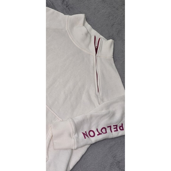 Peloton White Pullover Side Zip Sweatshirt Size Large - Picture 5 of 14